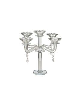 Candelabro Romimex Transparente Vidrio 23 x 28 x 23 cm