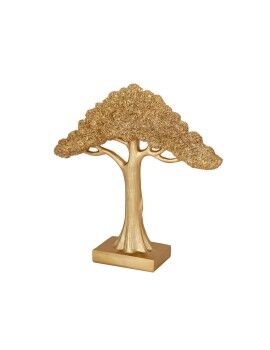 Escultura Romimex Dorado Árbol 34 x 33 x 9 cm