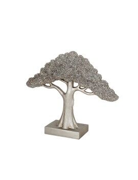 Escultura Romimex Plateado Árbol 34 x 28 x 10 cm