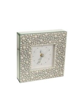 Reloj de Mesa Romimex Plateado Vidrio 18 x 18 x 5 cm