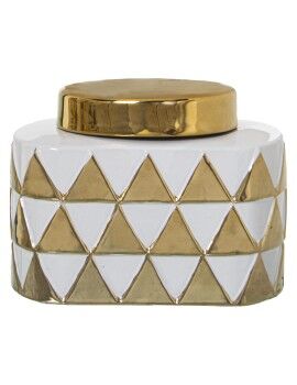 Tibor Alexandra House Living Branco Dourado Cerâmica 12 x 14 x 18 cm