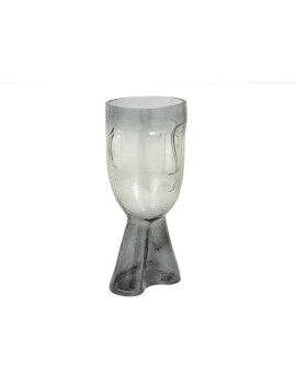 Vaso Romimex Cinzento Vidro Face 16 x 32 x 16 cm