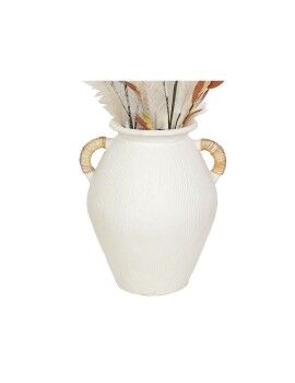 Vaso Romimex Branco Rotim Terracota 30 x 40 x 30 cm Com pegas