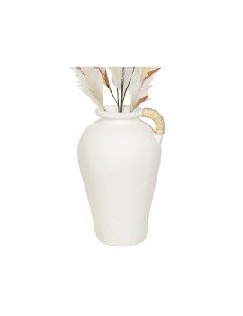 Vaso Romimex Branco Corda Terracota 27 x 40 x 27 cm Com pega