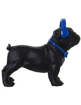 Figura Decorativa Alexandra House Living Azul Negro Plástico Perro Auriculares 11 x 22 x 19 cm