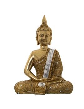 Figura Decorativa Alexandra House Living Dourado Plástico Buda 18 x 30 x 40 cm