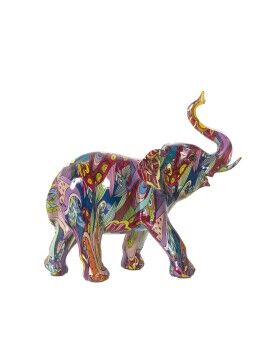 Figura Decorativa Alexandra House Living Multicolor Plástico Elefante 10 x 23 x 22 cm