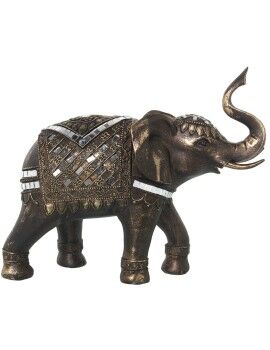 Figura Decorativa Alexandra House Living Dorado Plástico Elefante 13 x 28 x 23 cm