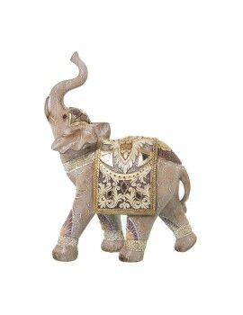 Figura Decorativa Alexandra House Living Dorado Plástico Elefante 12 x 22 x 27 cm