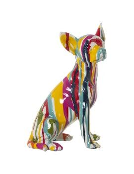 Figura Decorativa Alexandra House Living Multicolor Plástico Cão Quadro 14 x 19 x 28 cm