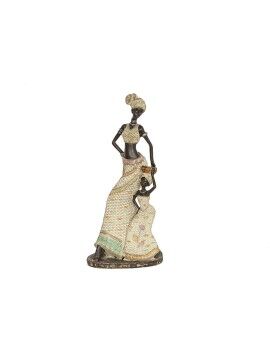 Figura Decorativa Romimex Multicolor Resina Africana Menina 18 x 38 x 14 cm