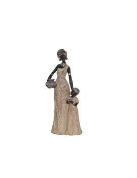 Figura Decorativa Romimex Multicolor Resina Africana Menina 15 x 35 x 10 cm