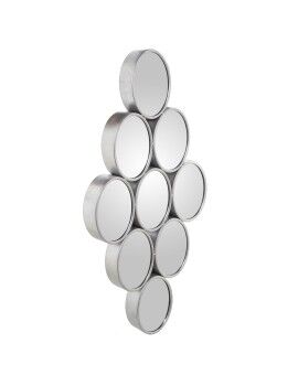 Espejo de pared Alexandra House Living Plateado Metal Círculos 9 x 71 x 39 cm