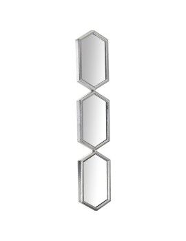 Espejo de pared Alexandra House Living Plateado Metal Geométrico 5 x 16 x 81 cm