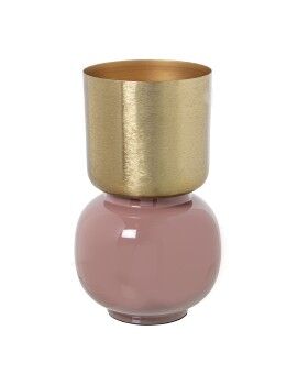 Vaso Alexandra House Living Cor de Rosa Dourado Metal 18 x 18 x 19 cm