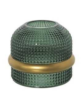 Vaso Alexandra House Living Verde Dourado Cristal 16 x 16 x 14 cm