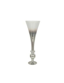 Vaso Alexandra House Living Transparente Prateado Vidro 25 x 80 x 25 cm