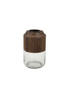 Vaso Alexandra House Living Natural Madeira Vidro 14 x 23 x 14 cm