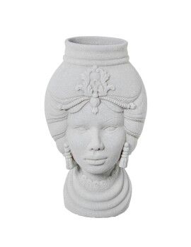 Vaso Alexandra House Living Branco Cerâmica Africana 21 x 21 x 39 cm