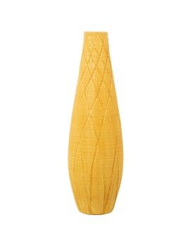 Vaso Alexandra House Living Amarelo Cerâmica Losangos 22 x 22 x 73 cm