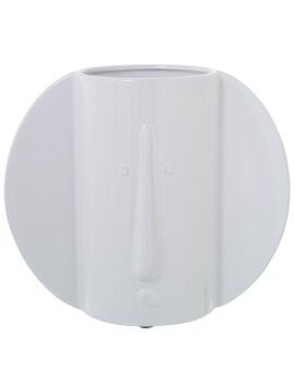 Vaso Alexandra House Living Branco Cerâmica Brilhante Face 13 x 24 x 20 cm