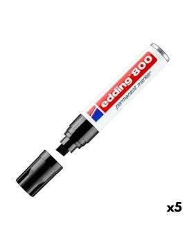 Rotulador permanente Edding 800 Negro (5 Unidades)