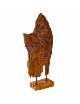 Figura Decorativa Alexandra House Living Natural madera de teca Indio 13 x 60 x 30 cm