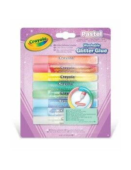 Pegamento en gel Crayola Pups Motorcycke Purpurina 8 Piezas Pastel