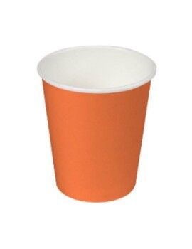 Set de Vasos Algon Cartón Desechables 200 ml Naranja 24 Unidades