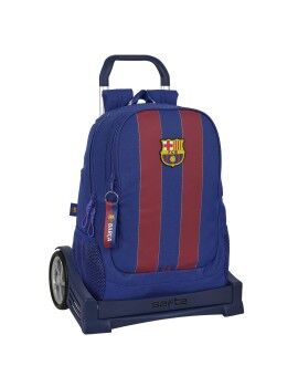 Mochila Escolar com Rodas F.C. Barcelona Vermelho Azul Marinho 32 x 44 x 16 cm