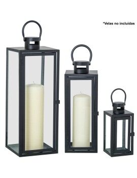 Faroles Alexandra House Living Negro Metal 10 x 23 x 10 cm 14 x 39 x 14 cm 18 x 49 x 18 cm...