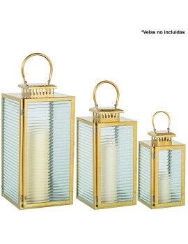 Lanternas Alexandra House Living Dourado Aço 14 x 30 x 15 cm 18 x 39 x 19 cm 22 x 48 x 23 cm...