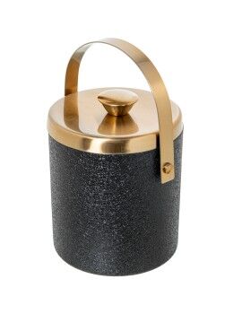 Balde de Gelo Alexandra House Living Preto Dourado Metal 15 x 18 x 15 cm