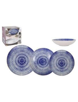 Conjunto de Louça La Mediterránea Espiral Porcelana 12 Peças