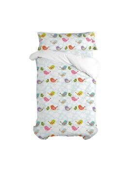 Juego de funda nórdica HappyFriday Mr Fox Little birds Multicolor Cama de 105 2 Piezas