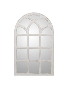 Espejo de pared Alexandra House Living Blanco Madera Desgastado Ventana 4 x 76 x 50 cm