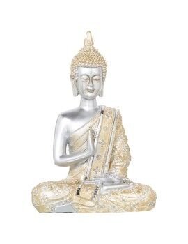 Figura Decorativa Alexandra House Living Dourado Prateado Plástico Buda 17 x 27 x 40 cm