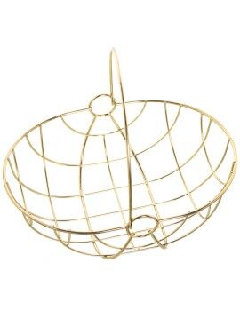 Fruteira Alexandra House Living Dourado Metal 29 x 22 x 12/24,5 cm