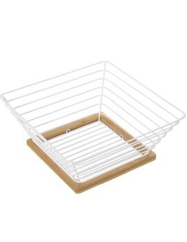 Frutero Alexandra House Living Blanco Metal 25 x 25 x 10 cm