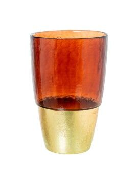 Vaso Alexandra House Living Castanho Dourado Cristal 41 x 39 x 27 cm