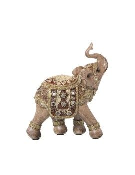 Figura Decorativa Alexandra House Living Cinzento Dourado Plástico Elefante 10 x 18 x 20 cm