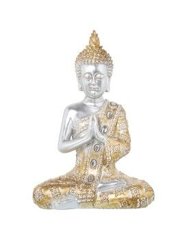 Figura Decorativa Alexandra House Living Dourado Prateado Plástico Buda 18 x 28 x 40 cm