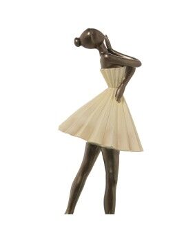 Figura Decorativa Alexandra House Living Beige Dorado Plástico Bailarina 13 x 17 x 30 cm