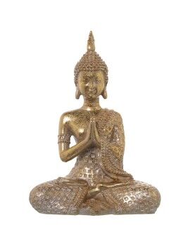 Figura Decorativa Alexandra House Living Dourado Plástico Buda 12 x 20 x 27 cm