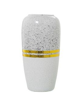 Vaso Alexandra House Living Branco Prateado Cerâmica 15 x 30 cm