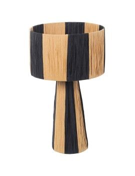 Lâmpada de mesa Alexandra House Living Castanho Preto Natural Rotim Fibra natural 60 W 25 x 41 x...