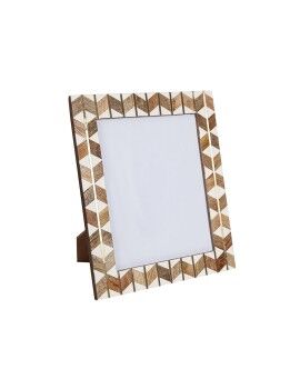 Marco de Fotos Romimex Marrón Beige Madera Resina 20 x 25 x 1 cm