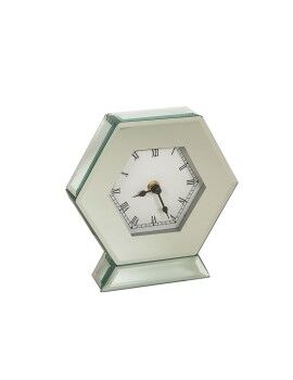 Reloj de Mesa Romimex Plateado Vidrio 18 x 19 x 6 cm