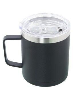 Caneca Térmica com Tampa Alexandra House Living Preto Metal 350 ml