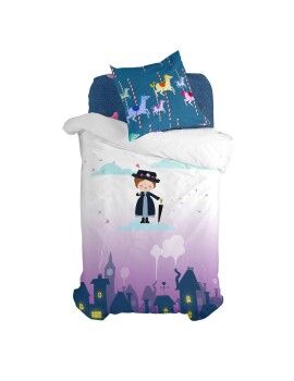 Juego de funda nórdica HappyFriday Mr Fox Nanny Multicolor Cama de 80 2 Piezas